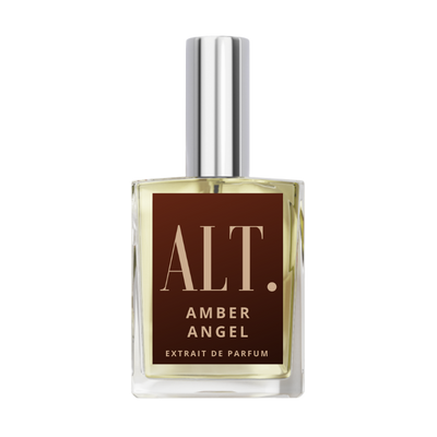 Bottle of Angels' Share fragrance by Kilian. The bottle is a deep amber color with a golden, diamond-shaped plaque on the front. The fragrance is described as a blend of Cognac, Cinnamon, Tonka Bean, Oak, Praline, Vanilla, and Sandalwood. dupe knock off imitation duplicate alternative fragrance