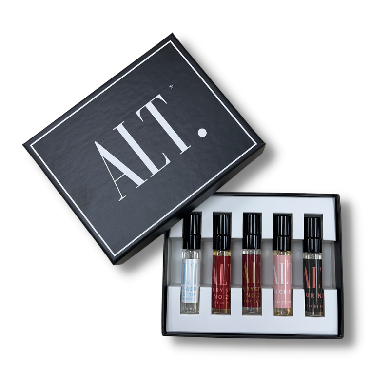 ALT. Fragrance Women Bundle. Inspired by Baccarat Rouge 540, Light Blue, Black Opium, Delina, & Lost Cherry
